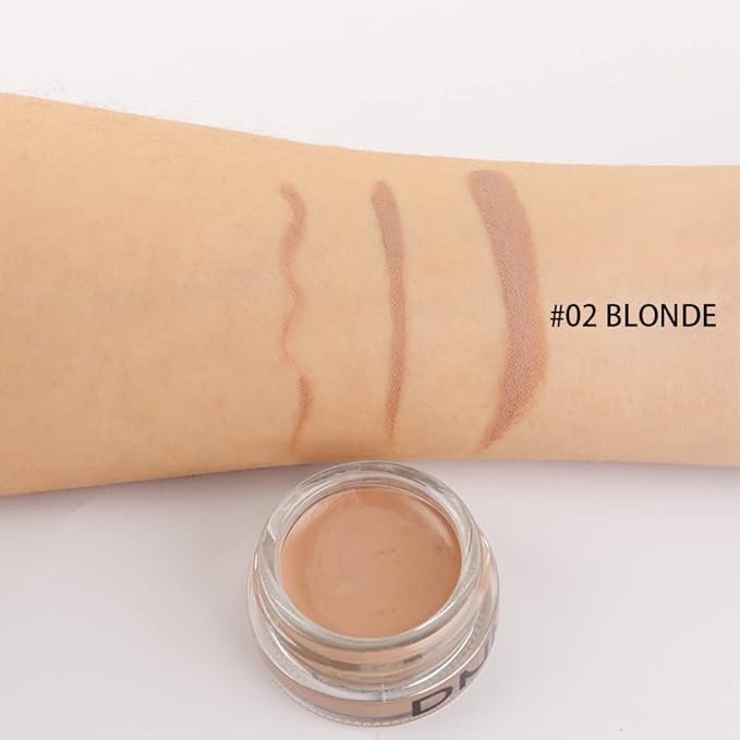 evpct Blonde Eyebrow Powder Pomade Gel Shaper Makeup Kit with Dual-ended Brush, Eyebrow Stencils Kit for Women Shaping, Eye Brow Pomade Stencil Shaper Tinting kits for Women, Long Lasting Waterproof-Velvo Beauty