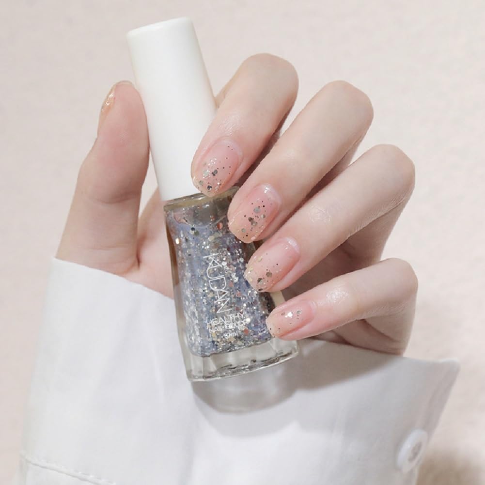 Nail Polish set - Nail Lacquer Quick Dry, Full Size, Vibrant, Colorful, Trendy, Glitter, Glossy, Metallic, Matte Nail Art Nail Shades (N33 Brilliant diamond, 52g)-Velvo Beauty