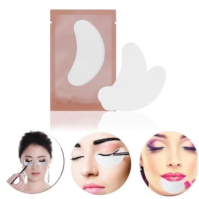 Adecco LLC 50 Pairs Eye Gel Pads, Eyelash Extension Under Eye Pads, Lint Free Lash Extension Under Eye Gel Patches for DIY False Eyelash Extension Makeup Supplies, Eye Mask Beauty Tool-Velvo Beauty