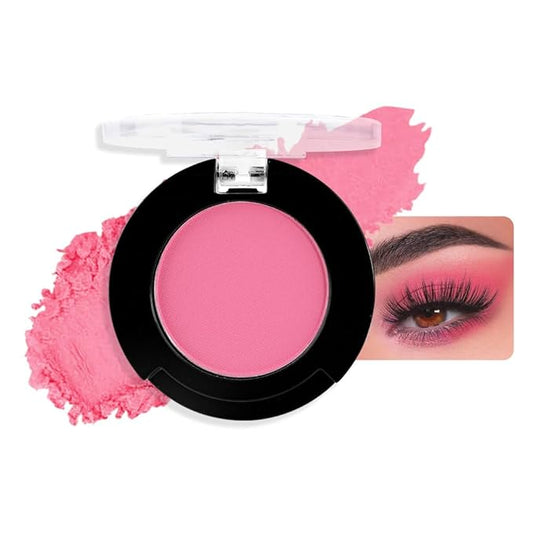 Monochrome Matte Eyeshadow Makeup Palette, Highly Pigmented Pink Red Eyeshadow Palette, Matte Pressed Powder Eye shadow Make up, Single Vegan Eye Shadow, Daily Evening Women Girls Makeup Eyeshadow 5#-Velvo Beauty
