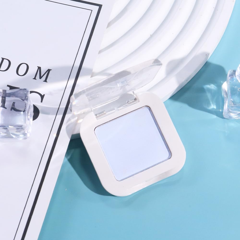 Kaely Pressed Single Eyeshadow Makeup, Light Blue Monochrome Matte Eye Shadow for Older Women, Neutral Powder Eyeshadow Palette Pigmented Waterproof, sombras para ojos, Lightweight Blendable, 22-Velvo Beauty