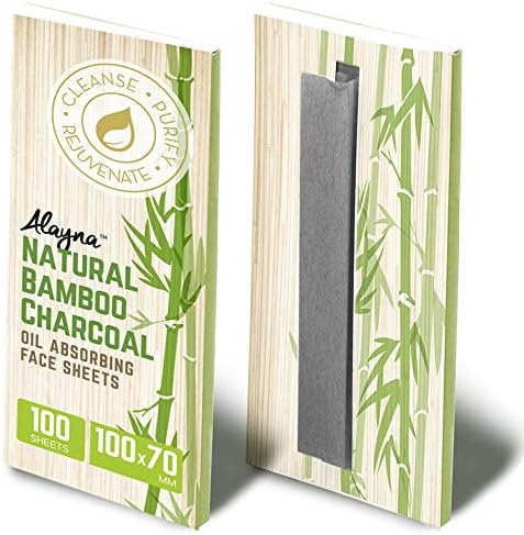 Oil Blotting Sheets for Face Natural Bamboo Charcoal Blotting Paper for Oily Skin Oil Absorbing Tissues Beauty Blotters Remove Excess Shine Organic Blot Papers For Facial Make Up & Skin Care 6 Pack-Velvo Beauty