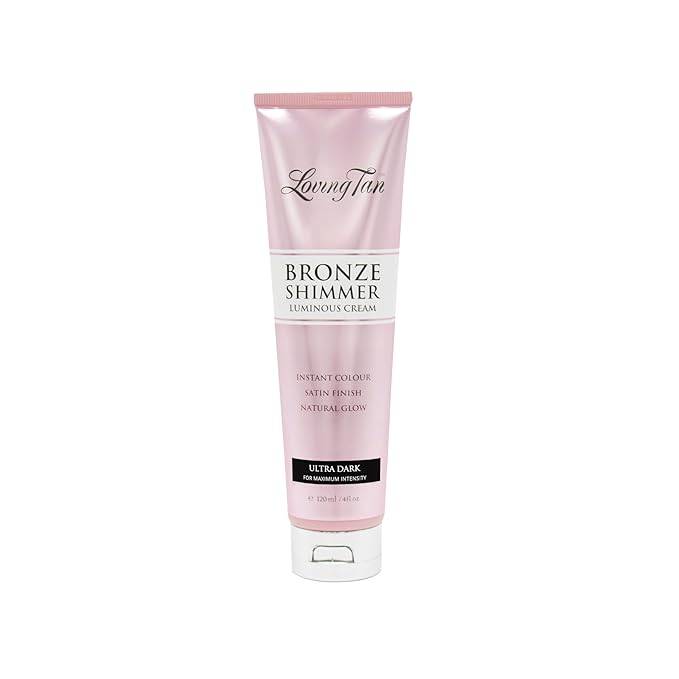 Loving Tan Bronze Shimmer Luminous Cream, Ultra Dark - Streak Free, Natural Looking, Instant Sunless Tanner - 6+ Self Tanning Applications per Tube, Cruelty Free - 4 FL Oz-Velvo Beauty
