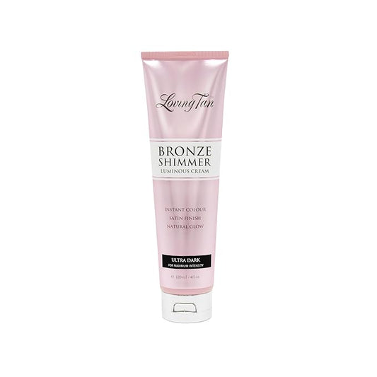 Loving Tan Bronze Shimmer Luminous Cream, Ultra Dark - Streak Free, Natural Looking, Instant Sunless Tanner - 6+ Self Tanning Applications per Tube, Cruelty Free - 4 FL Oz-Velvo Beauty