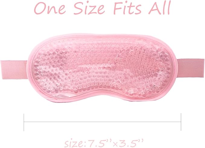 Gel Gel Eye Mask, Cooling Eye Mask Reusable Eye Ice Pack Under Eye Patches, Eye Hot Cold Treatment Pack for Redness, Pain Relief and Eye Relax (Pink - 2count)-Velvo Beauty