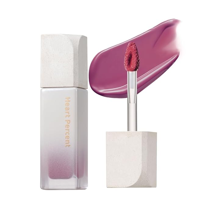 Heart Percent Dote On Mood Pure Glow Tint, Watery & Lightweight Moisturizing Lip Stain Long Lasting Liquid Lipstick 6.8g, 16.Geek & Mauve-Velvo Beauty