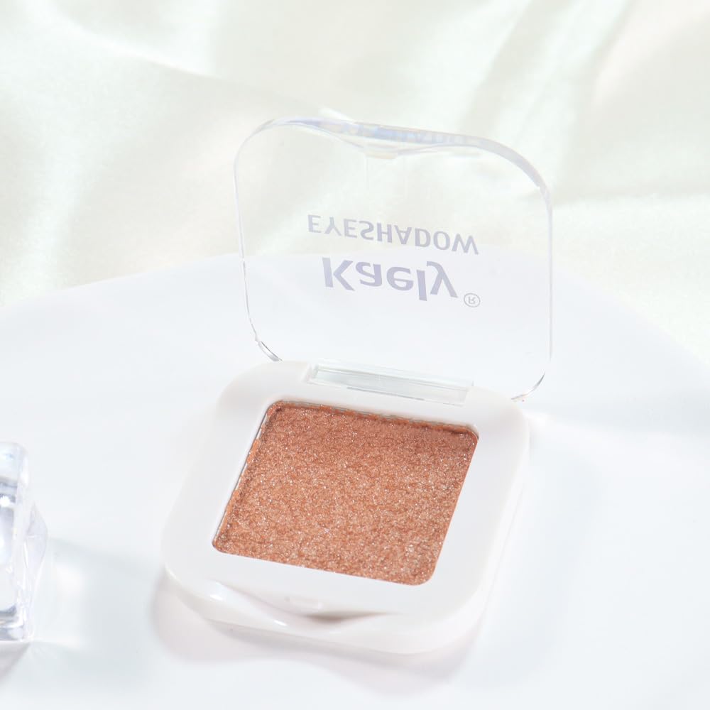 Glittler Single Eye Shadow Palette Makeup, Champagne Gold Sparkle Shimmer Monochrome Eyeshadow For Old Women, Pigmented Waterproof Sombras Para Ojos, Vegan, Talc, Paraben & Cruelty Free, 01-Velvo Beauty