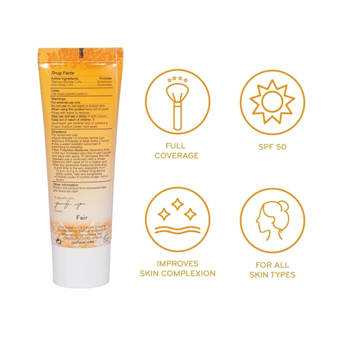 pūrlisse Youth Glow Vitamin C CC Cream SPF 50: Cruelty-Free & Clean, Paraben & Sulfate-Free, Full Coverage, Hydrates with Hyaluronic Acid | Light 1.4oz-Velvo Beauty