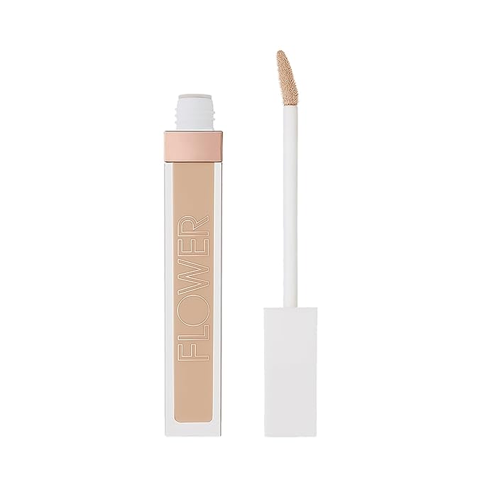 FLOWER BEAUTY By Drew Barrymore Light Illusion Full Coverage Concealer - Diffuse Dark Under Eye Circles + Blurs Blemishes - Weightless Formula + Crease Proof Makeup (Vanilla)-Velvo Beauty