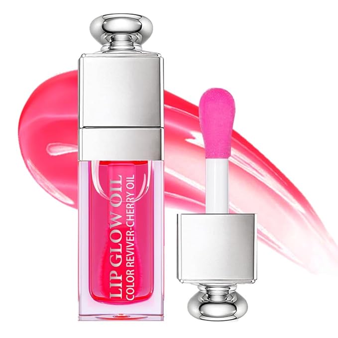 Fruit Flavored No-Sticky Lip Gloss Balm for Dry Lips - Hydrating and Nourishing Cherry Lip Oil (0.2 OZ)-Velvo Beauty