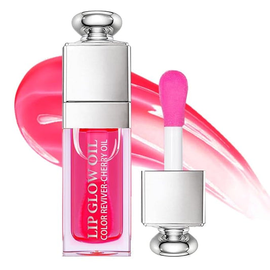 Fruit Flavored No-Sticky Lip Gloss Balm for Dry Lips - Hydrating and Nourishing Cherry Lip Oil (0.2 OZ)-Velvo Beauty