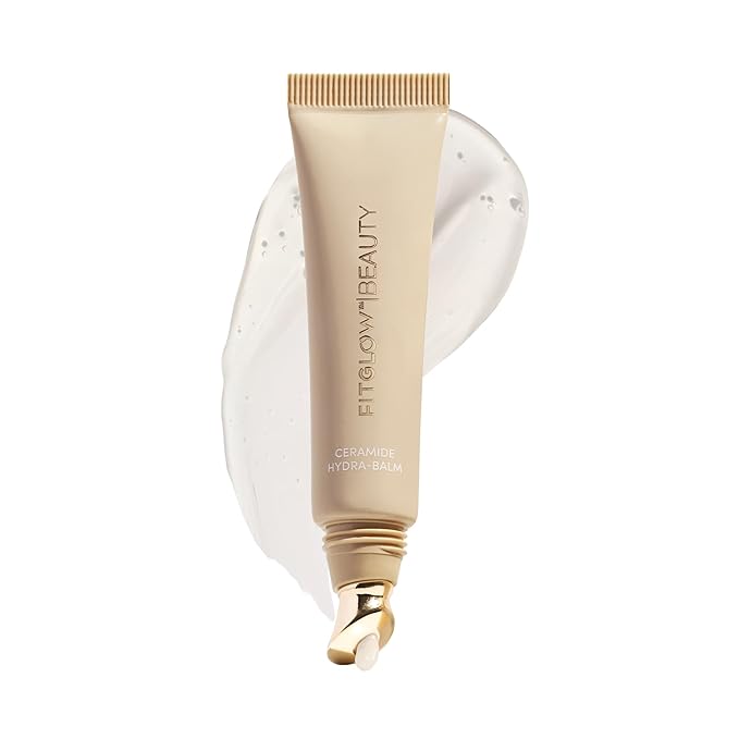 Fitglow Beauty Ceramide Hydra-Balm Lip Gloss | Hydrating Lip Serum with Peptides & Glutathione | Plumping & Anti-Aging Lip Skincare | Dry & Chapped Lip Repair | Vegan & Cruelty-Free | 12g - 24Hour-Velvo Beauty