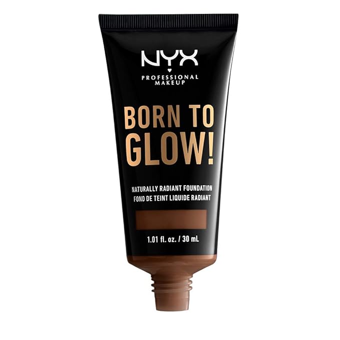 NYX PROFESSIONAL MAKEUP Born To Glow Naturally Radiant Foundation, Medium Coverage - Deep Rich-Velvo Beauty