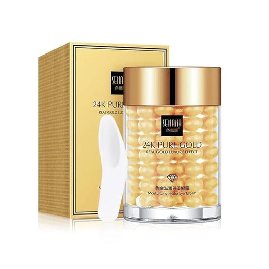 24K Gold Eye Cream For Deep Hydrating, Anti-Aging Gold Eye Cream For Dark Circles And Puffiness,Moisturizing Lightenex Gold Cream Lifting Eye SENANA (1 PACK)-Velvo Beauty
