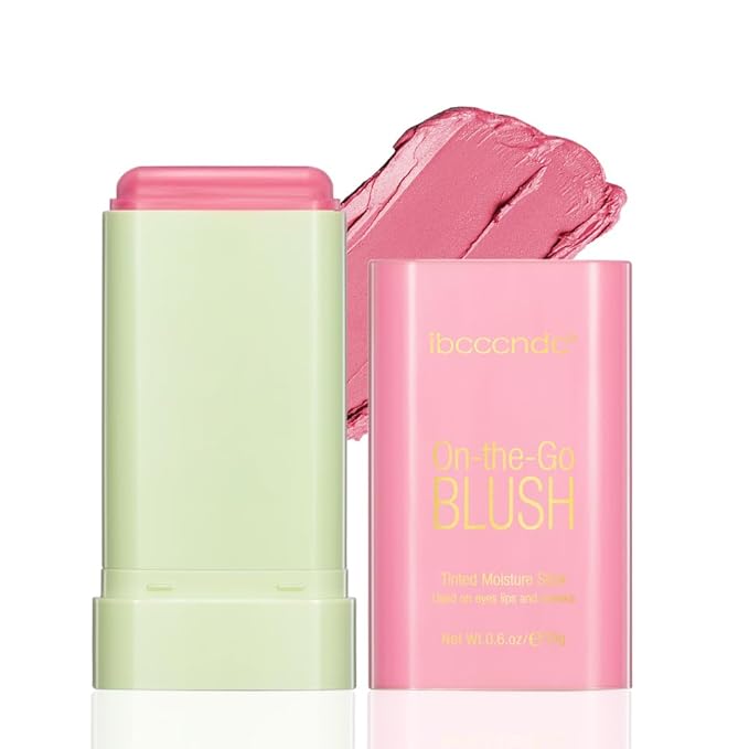 Soft Creamy Blush Stick, Multi-use Makeup Blush Stick for Cheeks and Lips Tint, Waterproof Solid Moisturizer Stick, Natural Smooth Blendable Matte Finish Face Blush Makeup,01 Shy Pink-Velvo Beauty