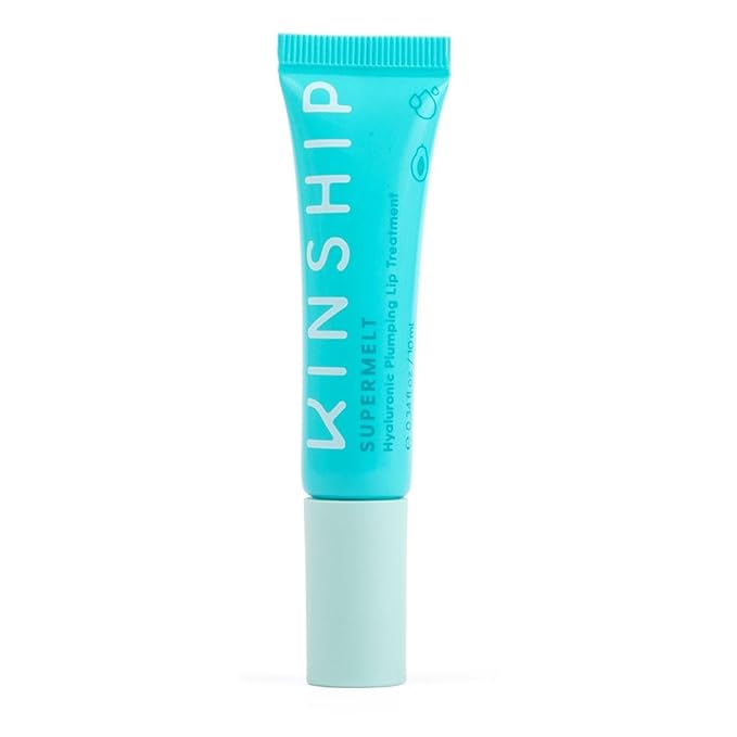 Kinship Supermelt Lip Plumping Jelly Mask - Moisturizing Daily Lip Treatment + Hyaluronic Acid - Hydrating + Exfoliating Lip Gloss - Soft, Smooth, Plump - Quick Melting Balm - Soothe Dry Lips (.3 oz)-Velvo Beauty