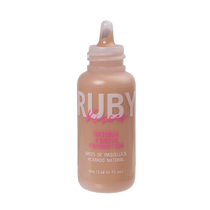 Ruby Kisses Liquid Foundation Medium Coverage, Lightweight, Natural Finish, Face Makeup for All Skin Type, Korean Makeup (Rich Tan)-Velvo Beauty
