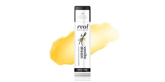 Organic Lip Balm With Coconut Oil | Handmade In the USA | Vanilla Dream 4-Pack | Natural Lip Balm | Coconut Oil Lip Balm for Dry & Cracked Lips | Beeswax Lip Balm | 4 Lip Balm Pack-Velvo Beauty