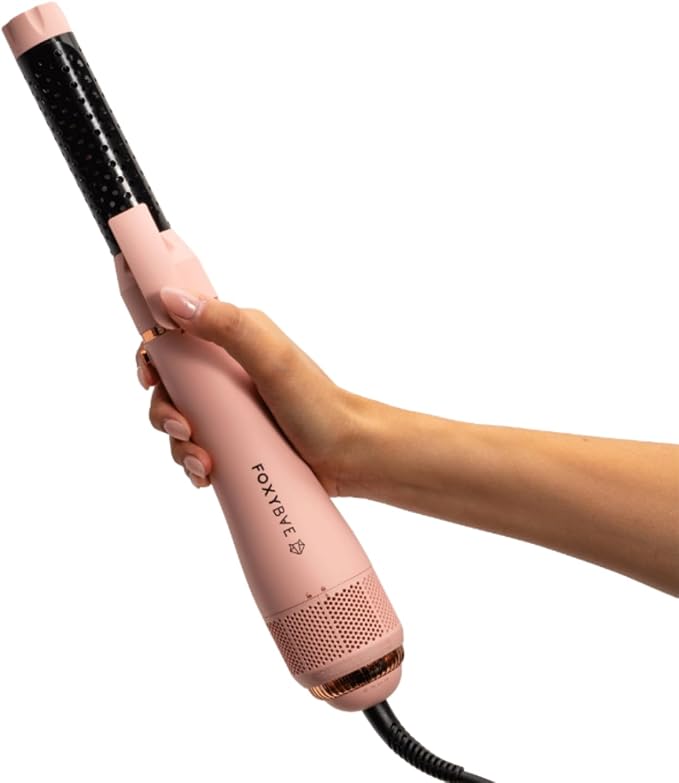FoxyBae 4-in-1 Hot Air Styler: Blow Dryer Brush, Diffuser, Curling Barrel & Drying Cylinder - Blush Super Styler-Velvo Beauty