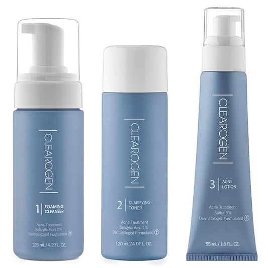 Acne Treatment Kit, Acne Kit, Skin Care Acne, Acne Skin Care Set, Natural Anti-DHT Deluxe Set Sensitive Skin 3-Piece Set, 2-Month Supply-Velvo Beauty