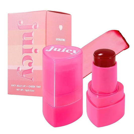 Cooling Water Jelly Tint Stick，Multi-Use Juicy Love Blush, 3-In-1cheek Blush & Eyeshadow & Lip Tinted Long-Lasting Moisture Stick，Bouncy Jelly Texture，Creates A Moist Watercolor Effect (#03, 0.32oz)-Velvo Beauty