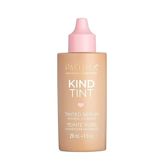 Pacifica Beauty Kind Tint Tinted Serum, Skincare, Vegan Collagen, Hyaluronic Acid, Vitamin C, Niacinamide, Caffeine, Hydrating, Lightweight Foundation, Natural Dewy Skin, Shade 17, 1 fl oz (1 Count)-Velvo Beauty