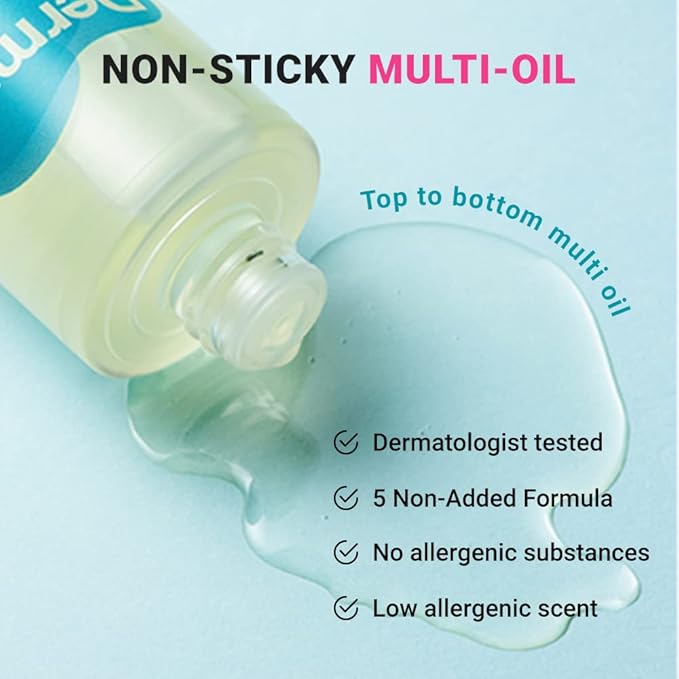 Derma B | Intensive Barrier Multi Body Oil | Moisturizing Non-Sticky Multi-Use Oil After Shower | 10 Botanical Skin Oil for Sensitive Skin | Korean Body Oils for Women & Men | 4.56 fl oz (135ml)-Velvo Beauty