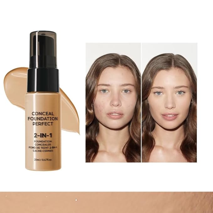 6 Colors Liquid Foundation Long-Lasting,Poreless Liquid Oil Concealer Foundation For All Skin Type,Waterproof & Sweat-Proof,Easy To Push Away,Flawless Finish Foundation,Balanced Skin Color-Velvo Beauty