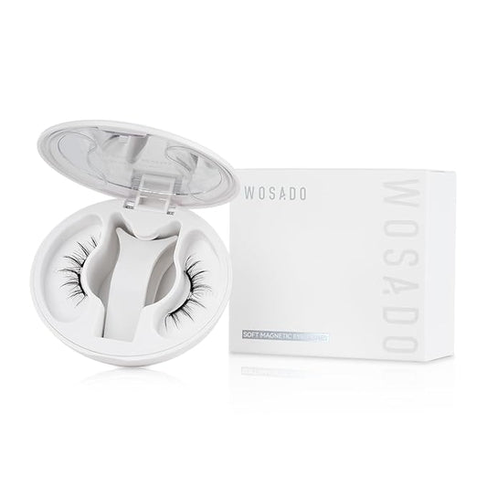 Soft Magnetic Eyelashes Kit with Applicator, No.14 Frost Black, Reusable Glue-free Wispy Magnetic Lashes, Cruelty-free False Lashes, Waterproof, Lightweight, Suit for Heavy Makeup-Velvo Beauty