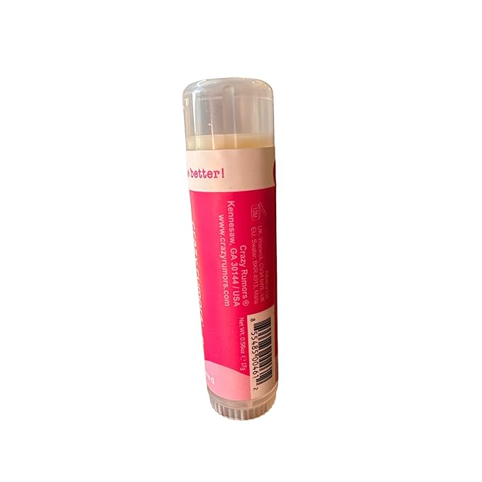 Crazy Rumors Biggie Bubble Gum Flavored All Natural, Plant Based Lip Balm to Moisturize and Nourish your Lips - Bubble Gum Tube 0.6 oz (4x Larger than standard 0.15 oz lip balm)-Velvo Beauty