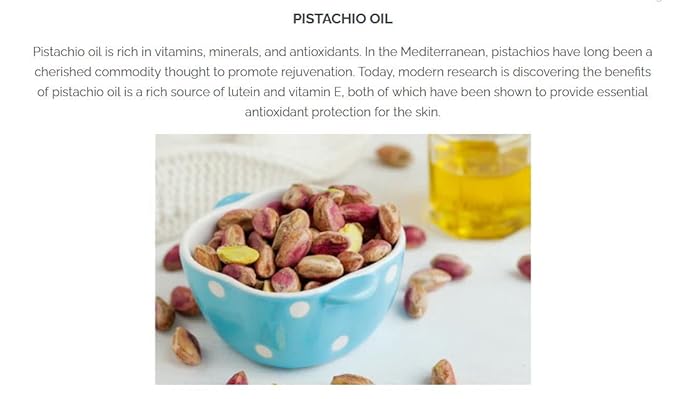 Pistaché Skincare Pistachio Oil 5-Pc Mini Collection (Travel) + Body Butter, Hand Cream, Biscotti Perfume, Eye Cream & Face Moisturizer + Hydrates and Nourishes + Vitamin E + Antioxidant Protection-Velvo Beauty