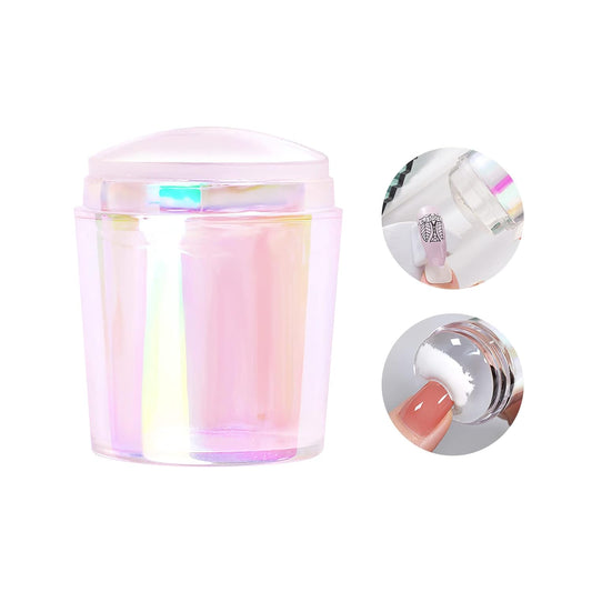 Nail Art Stamper Clear Silicone Stamping Jelly with Scraper - Transparent Nail Decor Tool for DIY Manicure-Velvo Beauty