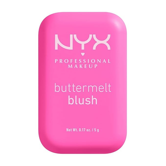 NYX PROFESSIONAL MAKEUP Buttermelt Powder Blush, Fade and Transfer-Resistant Blush, Up to 12HR Make Up Wear, Vegan Formula - My Butta Half-Velvo Beauty