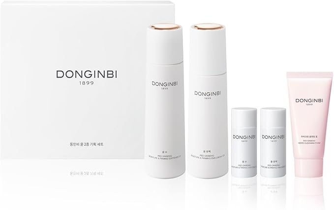 Donginbi Red Ginseng Moisturizing & Firming Set EX, Anti-Aging Korean Skin Care, Routine Kits for Smooth, Radiant Skin-Velvo Beauty
