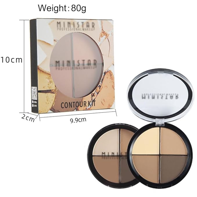 Contour and Highlight Palette Powder Contour Kit Concealing, Highlighting & Contouring Foundation/Concealer Palette Full Coverage Concealer for Mature Skin-Velvo Beauty