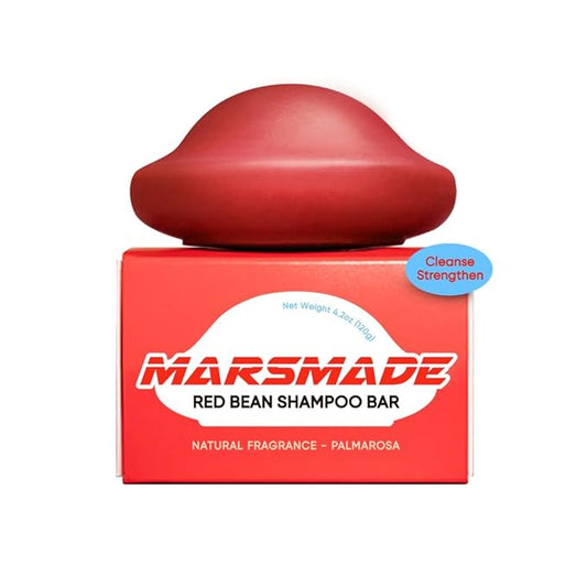 Red Bean Shampoo Bar 2.0 - Hydrating & Moisturizing Natural Hair Soap Bar Shampoo for Hair Color & Scalp Nourishment - Bathing Soap Solid Shampoo for All Hair Types (120g, 4.23oz)-Velvo Beauty