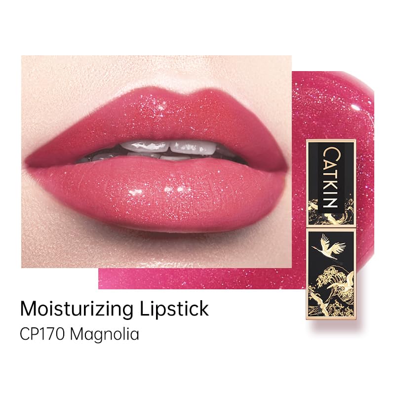 Catkin Moist Lipstick Hydrating High Impact Color Infused with Vitamin E and Avocado Oil Smooth Soft Texture Long Lasting Glow Finish 170-Velvo Beauty