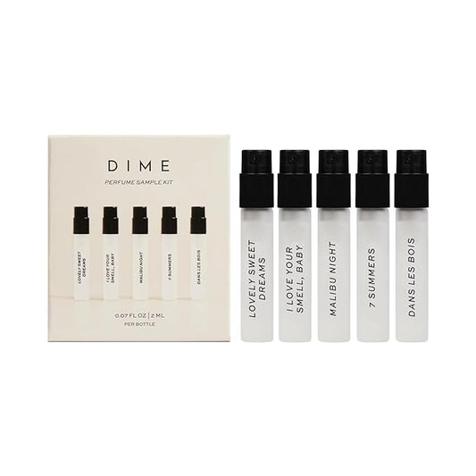 Dime Beauty Perfume Sampler, Hypoallergenic, Clean Perfumes, Eau de Toilette For Women (Set of 5, 2 ml)-Velvo Beauty