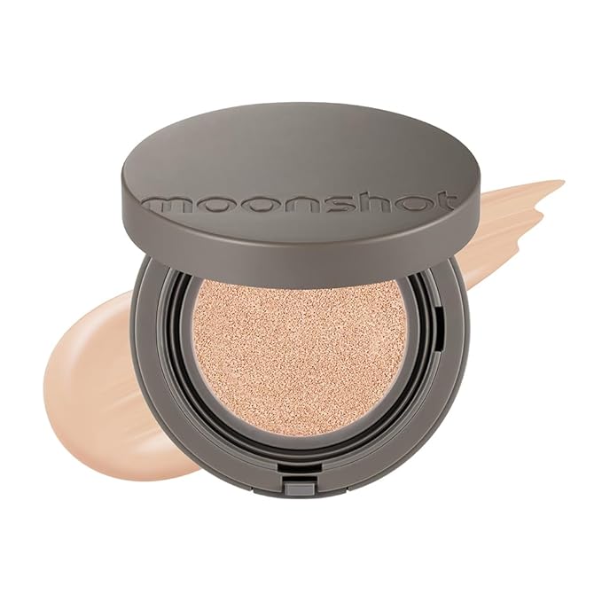 MOONSHOT KOREA Matte Fit Cushion Foundation Full Coverage Matte Finish, Breathable Makeup for Face, Long Lasting, Lightweight K-BEAUTY (21C Cosmic Peach, Matte Fit Cushion)-Velvo Beauty