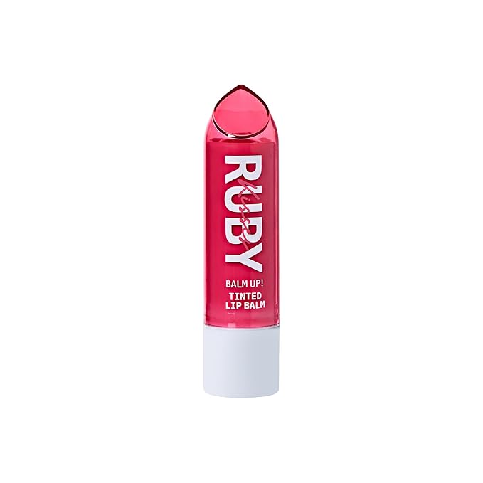Ruby Kisses Balm Up Tinted Lip Balm, Non-Greasy Hydrating Formula, Nourishing Coconut Core & Vitamin E Infused, Lip Care with Natural Shine, Lightweight Sheer Color (Red)-Velvo Beauty