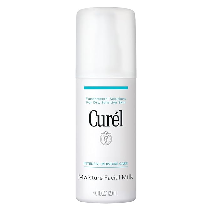 Curel Japanese Skin Care Moisture Facial Milk Moisturizer, Daily Face Lotion for Dry Sensitive Skin, pH Balanced, Unscented Advanced Ceramide Care Face Cream without Drying Alcohols, 4 oz-Velvo Beauty