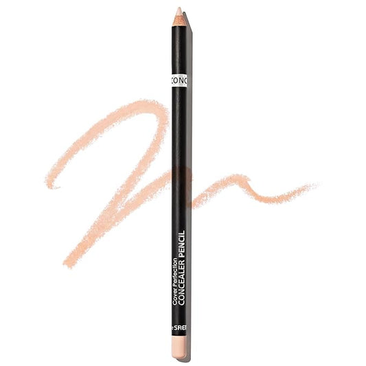 THESAEM Cover Perfection Concealer Pencil – Non Comedogenic spot Eraser - Conceal Blemish,Aging Spot,Acne&Freckle – Multi-Use Under Eye Concealer for Dark Circle,1.4g (1.0 Clear Beige)-Velvo Beauty