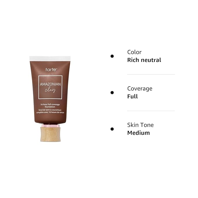 tarte Amazonian Clay 16-Hour Full Coverage Foundation 57N Rich Neutral-Velvo Beauty