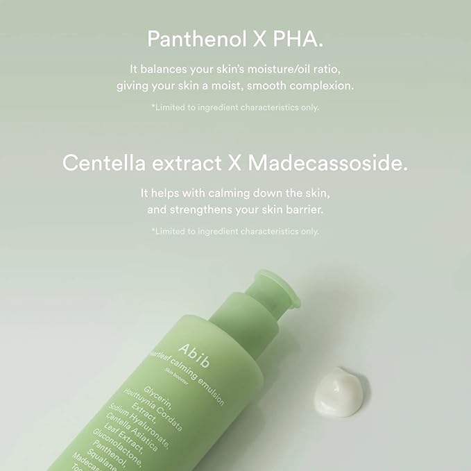 Abib Calming 2 Step Set with Cleanser I Heartleaf Calming Trio, All in One, Soothing Acne, Pimple, Mild Acidic for Senstive Skin, Irritated Skin-Velvo Beauty