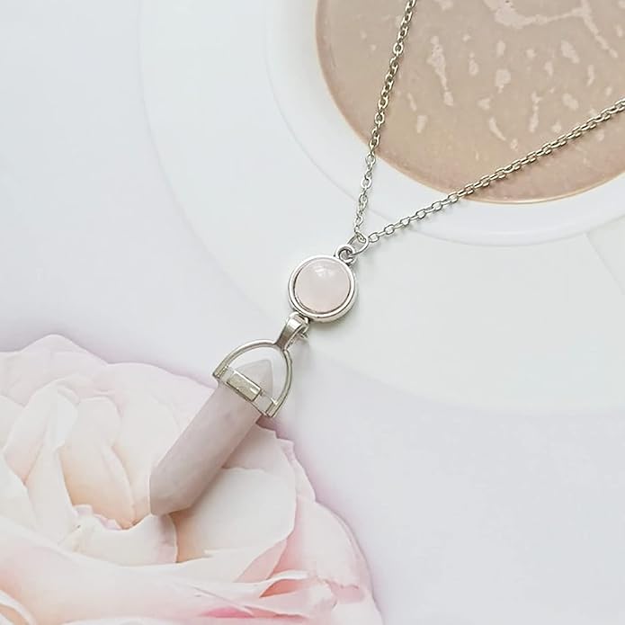 Turquoise Crystal Necklace for Women Hexagonal Healing Gemstone Spiritual Energy Pendant Necklace Jewelry for Women-Velvo Beauty