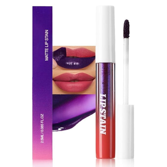 evpct Red Peel Off Lip Stain Tints, Red Liquid Lipstick Lip Stain Long Lasting Waterproof for Women, Non-stick Cup Lipstick Peel Off Highly Pigmented Not Faded Smudge-proof Easy to Apply, 03-Velvo Beauty