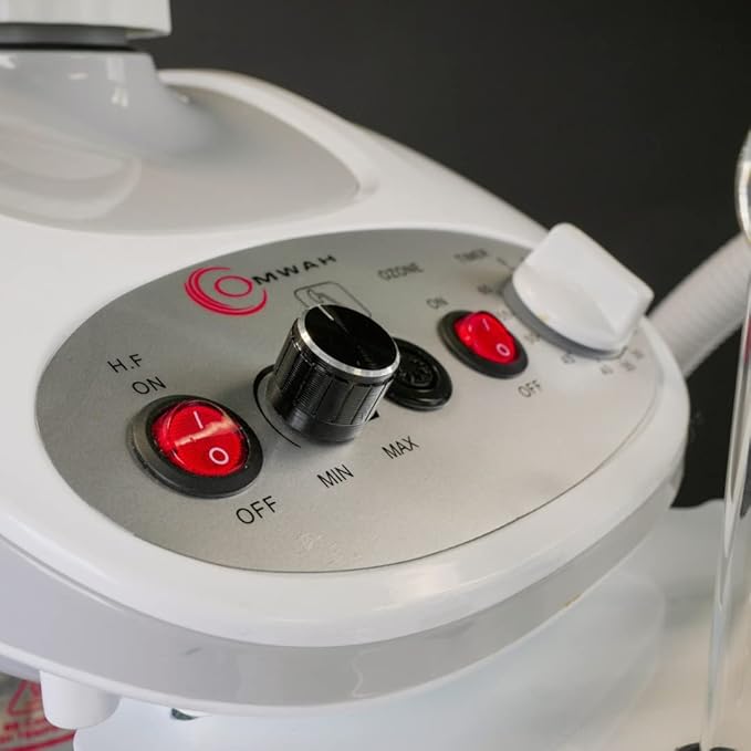 OMWAH 3 in 1 Aromatherapy Facial Steamer with 5X LED Magnifying Lamp Glass High-Frequency Esthetician Spa Equipment-Velvo Beauty