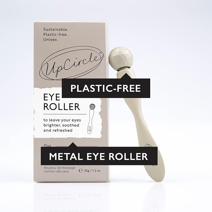 UpCircle Eye Roller 1pc – Metal + Plastic-Free – For Dark Circles + Puffy Eyes – With Cooling Effect to Boost Circulation For Healthy Glow – Sustainable + Unisex-Velvo Beauty