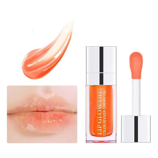 Lip Glow Oil, Care Of Lips Enjoy Lip Spa, Lip Color Oil, Hydrating Lip Balm, Lip Oil Gloss Tinted Hydrating Lip Care, Lip Lines Lip Crystal Jelly Moisturizing (004 Coral)-Velvo Beauty