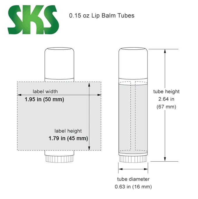 144 Natural Plastic Empty Lip Balm Tubes with Natural Friction Fit Caps by SKS Bottle & Packaging, 0.15 oz tubes - Bulk Lip Balm Containers for DIY Lip Care, Lip Balm Making, and Lip Balm Crafting-Velvo Beauty